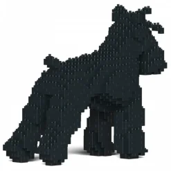 Jekca - Standard Schnauzer 01-M03 - Big - Lego - Sculpture - Construction - 4D - Brick Animals - Toys - Avvenice