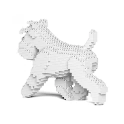Jekca - Standard Schnauzer 03S-S01 - Lego - Sculpture - Construction - 4D - Brick Animals - Toys - Avvenice