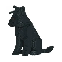 Jekca - Standard Schnauzer 04S-M03 - Lego - Sculpture - Construction - 4D - Brick Animals - Toys - Avvenice