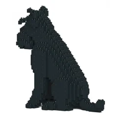 Jekca - Standard Schnauzer 04S-M03 - Lego - Sculpture - Construction - 4D - Brick Animals - Toys - Avvenice