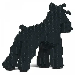 Jekca - Standard Schnauzer 01S-M03 - Lego - Sculpture - Construction - 4D - Brick Animals - Toys - Avvenice