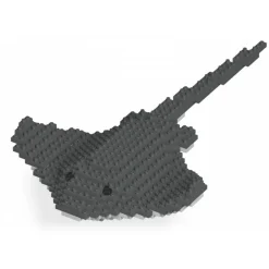 Jekca - Stingray 01 - Big - Lego - Sculpture - Construction - 4D - Brick Animals - Toys - Avvenice