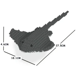 Jekca - Stingray 01S - Lego - Sculpture - Construction - 4D - Brick Animals - Toys - Avvenice