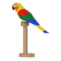 Jekca - Sun Conure 01S - Lego - Sculpture - Construction - 4D - Brick Animals - Toys - Avvenice