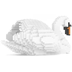 Jekca - Swan 01 - Big - Lego - Sculpture - Construction - 4D - Brick Animals - Toys - Avvenice