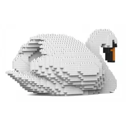 Jekca - Swan 01S - Lego - Sculpture - Construction - 4D - Brick Animals - Toys - Avvenice