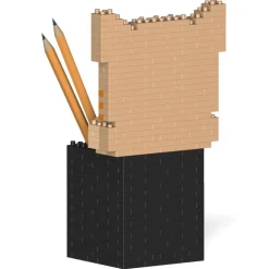 Jekca - Tabby Cat Pencil Cup 01S - Lego - Sculpture - Construction - 4D - Brick Animals - Toys - Avvenice