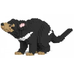 Jekca - Tasmanian Devil 01 - Big - Lego - Sculpture - Construction - 4D - Brick Animals - Toys - Avvenice