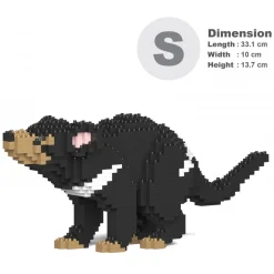 Jekca - Tasmanian Devil 01S - Lego - Sculpture - Construction - 4D - Brick Animals - Toys - Avvenice