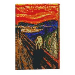 Jekca - The Scream Brick Painting 01S - Lego - Sculpture - Construction - 4D - Brick Animals - Toys - Avvenice