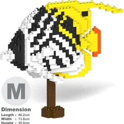 Jekca - Threadfin Butterflyfish 01 - Big - Lego - Sculpture - Construction - 4D - Brick Animals - Toys - Avvenice