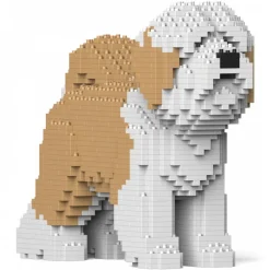 Jekca - Tibetan Terrier 01-M01 - Big - Lego - Sculpture - Construction - 4D - Brick Animals - Toys - Avvenice