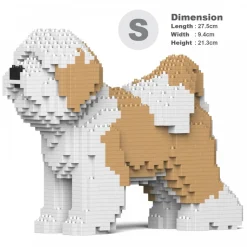 Jekca - Tibetan Terrier 01S-M01 - Lego - Sculpture - Construction - 4D - Brick Animals - Toys - Avvenice