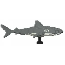 Jekca - Tiger Shark 01 - Big - Lego - Sculpture - Construction - 4D - Brick Animals - Toys - Avvenice