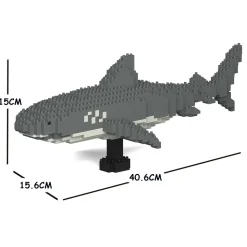 Jekca - Tiger Shark 01S - Lego - Sculpture - Construction - 4D - Brick Animals - Toys - Avvenice