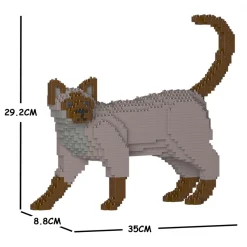 Jekca - Tonkinese Cat 02S-M01 - Lego - Sculpture - Construction - 4D - Brick Animals - Toys - Avvenice