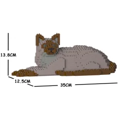 Jekca - Tonkinese Cat 03S-M01 - Lego - Sculpture - Construction - 4D - Brick Animals - Toys - Avvenice