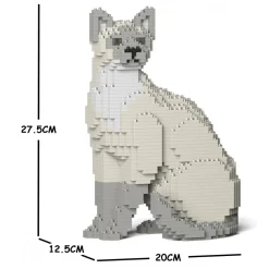 Jekca - Tonkinese Cat 01S-M02 - Lego - Sculpture - Construction - 4D - Brick Animals - Toys - Avvenice