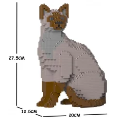 Jekca - Tonkinese Cat 01S-M01 - Lego - Sculpture - Construction - 4D - Brick Animals - Toys - Avvenice