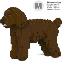 Jekca - Toy Poodle 01-M05 - Big - Lego - Sculpture - Construction - 4D - Brick Animals - Toys - Avvenice