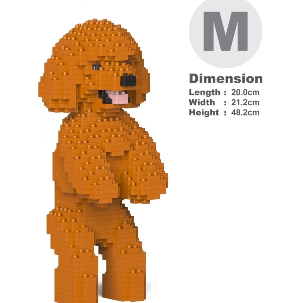 Jekca - Toy Poodle 04-M04 - Big - Lego - Sculpture - Construction - 4D - Brick Animals - Toys - Avvenice