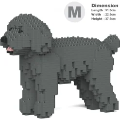 Jekca - Toy Poodle 01-M06 - Big - Lego - Sculpture - Construction - 4D - Brick Animals - Toys - Avvenice