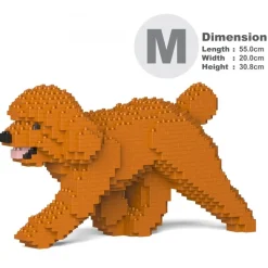 Jekca - Toy Poodle 02-M04 - Big - Lego - Sculpture - Construction - 4D - Brick Animals - Toys - Avvenice