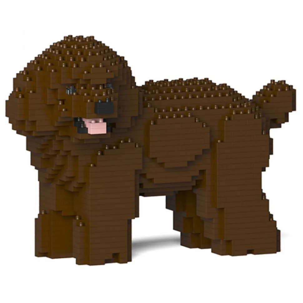 Jekca - Toy Poodle 05-M05 - Big - Lego - Sculpture - Construction - 4D - Brick Animals - Toys - Avvenice