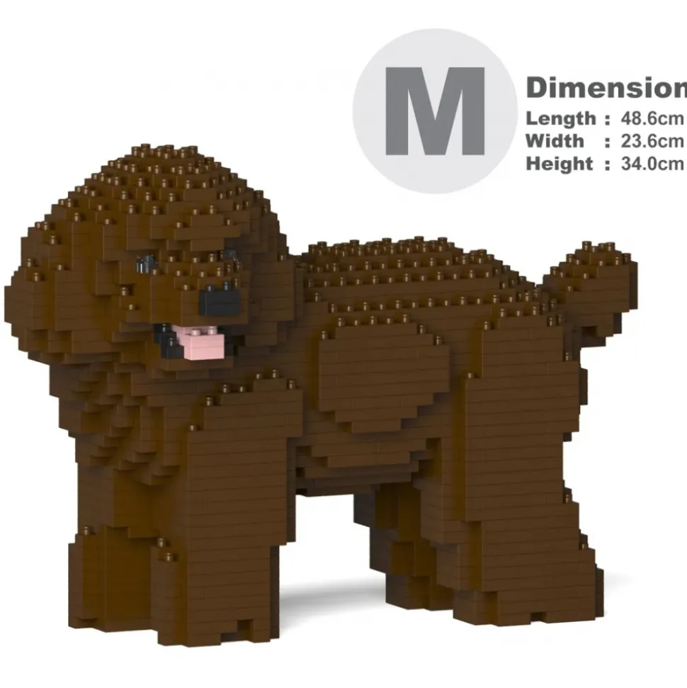Jekca - Toy Poodle 05-M05 - Big - Lego - Sculpture - Construction - 4D - Brick Animals - Toys - Avvenice