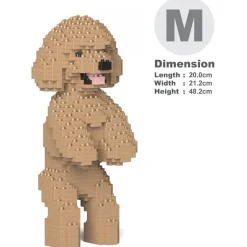 Jekca - Toy Poodle 04-M03 - Big - Lego - Sculpture - Construction - 4D - Brick Animals - Toys - Avvenice
