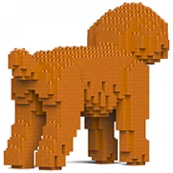 Jekca - Toy Poodle 01-M04 - Big - Lego - Sculpture - Construction - 4D - Brick Animals - Toys - Avvenice