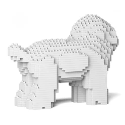 Jekca - Toy Poodle 05S-M01 - Lego - Sculpture - Construction - 4D - Brick Animals - Toys - Avvenice