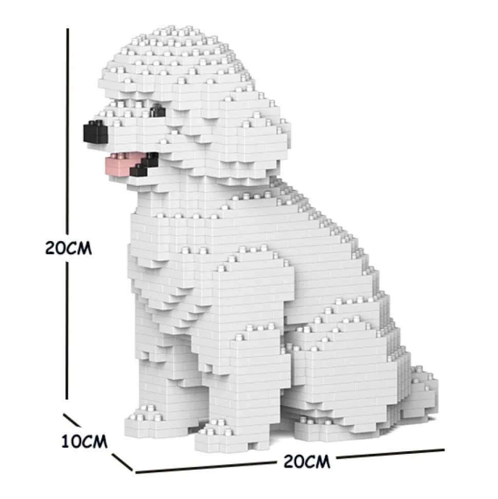 Jekca - Toy Poodle 03S-M01 - Lego - Sculpture - Construction - 4D - Brick Animals - Toys - Avvenice