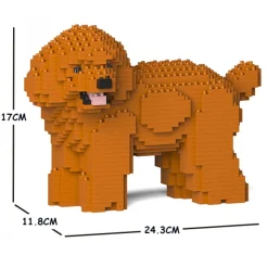 Jekca - Toy Poodle 05S-M04 - Lego - Sculpture - Construction - 4D - Brick Animals - Toys - Avvenice