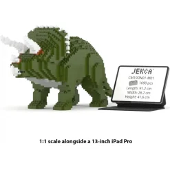 Jekca - Triceratops 01-M01 - Big - Lego - Sculpture - Construction - 4D - Brick Animals - Toys - Avvenice