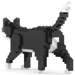Jekca - Tuxedo Cat Mini 01 - Big - Lego - Sculpture - Construction - 4D - Brick Animals - Toys - Avvenice