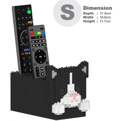 Jekca - Tuxedo Cat Remote Control Rack 01S - Lego - Sculpture - Construction - 4D - Brick Animals - Toys - Avvenice