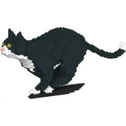Jekca - Tuxedo Cat 06S - Lego - Sculpture - Construction - 4D - Brick Animals - Toys - Avvenice