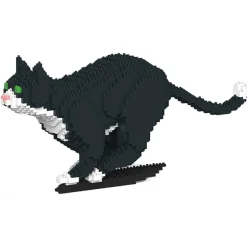 Jekca - Tuxedo Cat 06S - Lego - Sculpture - Construction - 4D - Brick Animals - Toys - Avvenice