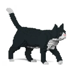 Jekca - Tuxedo Cat 02S - Lego - Sculpture - Construction - 4D - Brick Animals - Toys - Avvenice