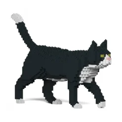 Jekca - Tuxedo Cat 02S - Lego - Sculpture - Construction - 4D - Brick Animals - Toys - Avvenice
