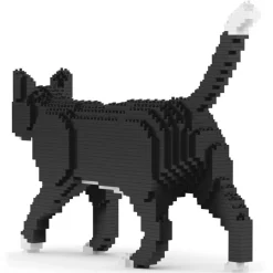 Jekca - Tuxedo Cat 02SB (Version 2024) - Lego - Sculpture - Construction - 4D - Brick Animals - Toys - Avvenice