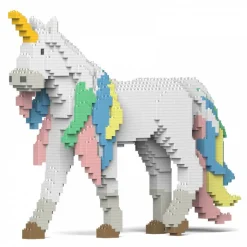 Jekca - Unicorn 01S - Lego - Sculpture - Construction - 4D - Brick Animals - Toys - Avvenice