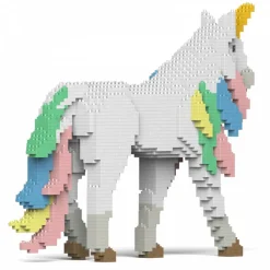 Jekca - Unicorn 01S - Lego - Sculpture - Construction - 4D - Brick Animals - Toys - Avvenice