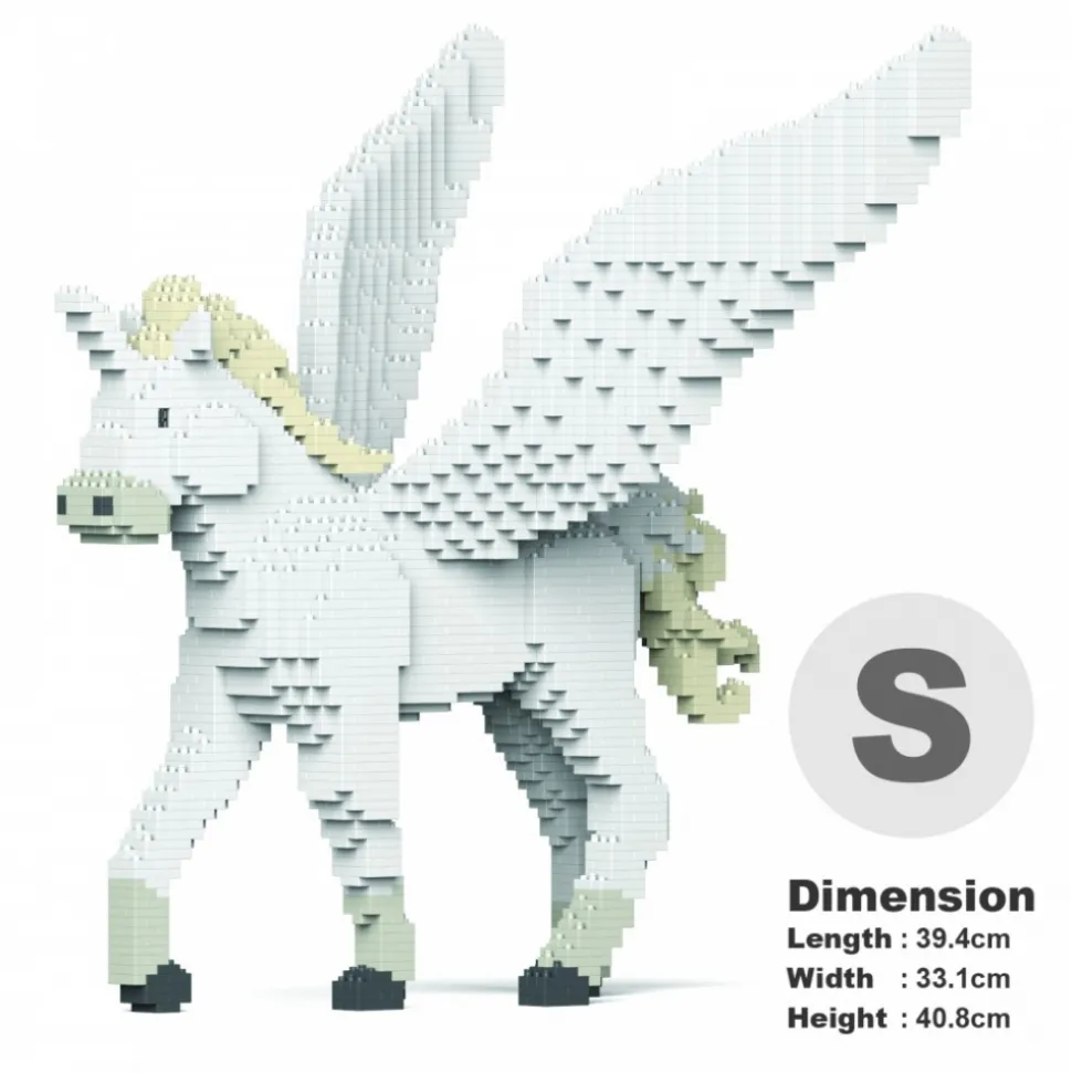 Jekca - Unicorn 02S - Lego - Sculpture - Construction - 4D - Brick Animals - Toys - Avvenice