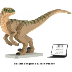 Jekca - Velociraptor 01-M02 - Big - Lego - Sculpture - Construction - 4D - Brick Animals - Toys - Avvenice