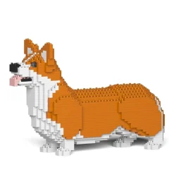 Jekca - Welsh Corgi - Dog - 02S-M01 - Lego - Sculpture - Construction - 4D - Brick Animals - Toys - Avvenice