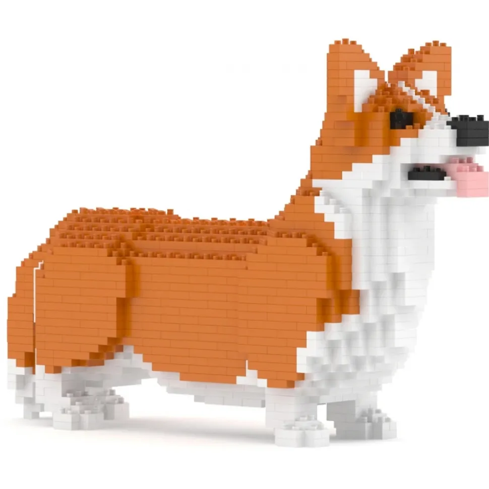 Jekca - Welsh Corgi 02-M01B (Version 2024) - Lego - Sculpture - Construction - 4D - Brick Animals - Toys - Avvenice