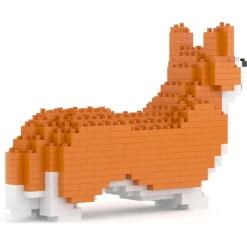 Jekca - Welsh Corgi Mini 01 - Lego - Sculpture - Construction - 4D - Brick Animals - Toys - Avvenice