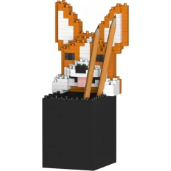 Jekca - Welsh Corgi Pencil Cup 01S - Lego - Sculpture - Construction - 4D - Brick Animals - Toys - Avvenice